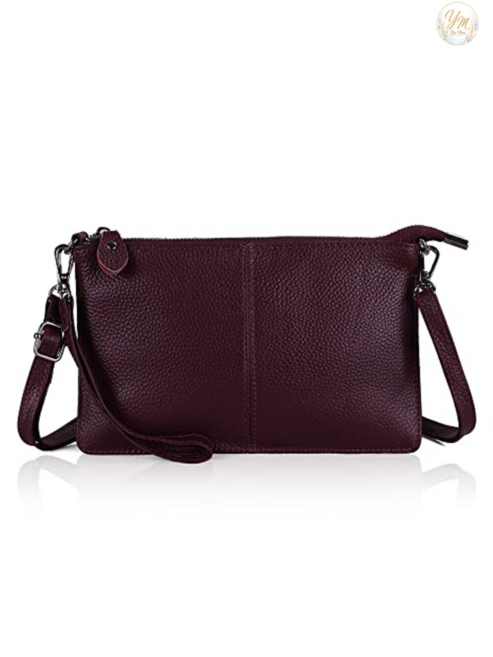Genuine Leather Crossbody Bag Wristlet Wallet Clutch for Women